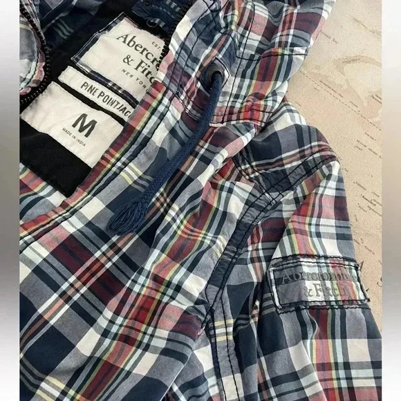 Vintage Abercrombie & Fitch Pine Point 90s Hooded Coat Jacket Size Medium - Picture 9 of 11